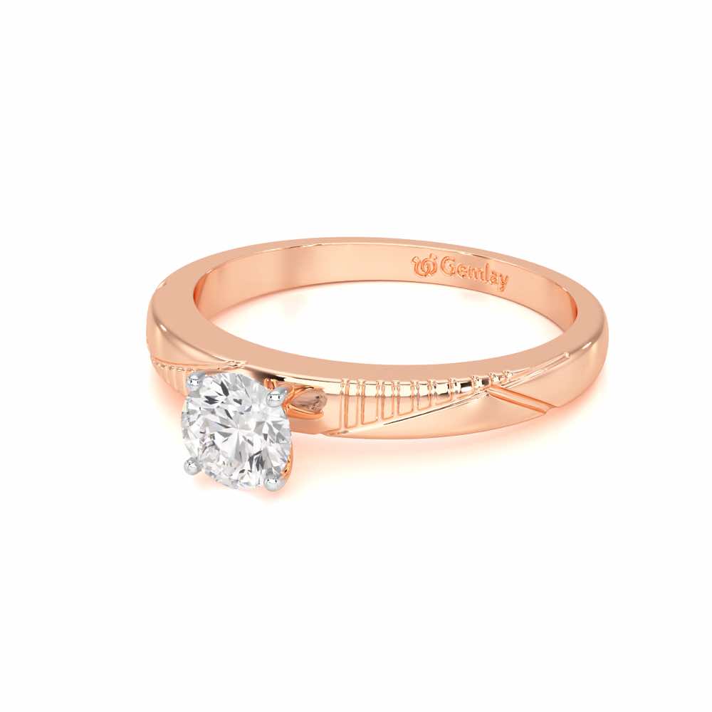 Shinny Meadow Solitaire Ring - Rose Gold - Image 2