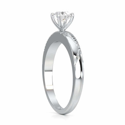 Shinny Meadow Solitaire Ring - White Gold - Image 3