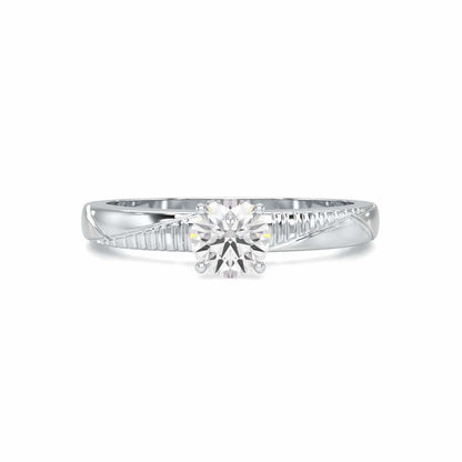 Shinny Meadow Solitaire Ring - White Gold - Image 4
