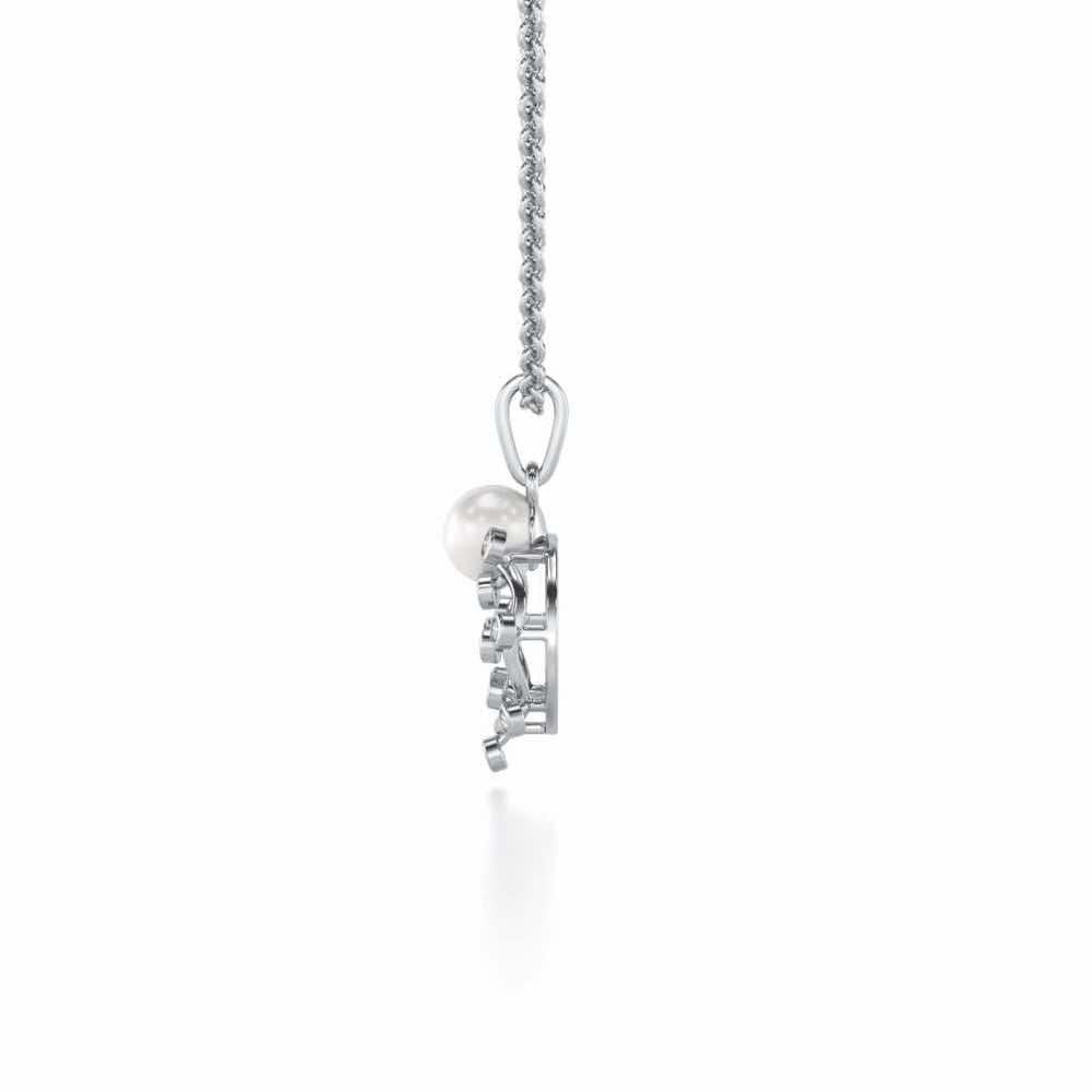 Shinwise Silver Pearl Pendant - White Gold - Image 4