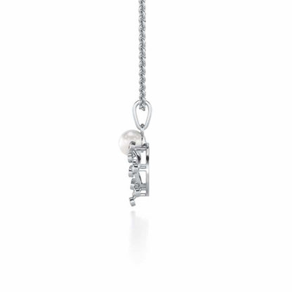 Shinwise Silver Pearl Pendant - White Gold - Image 4