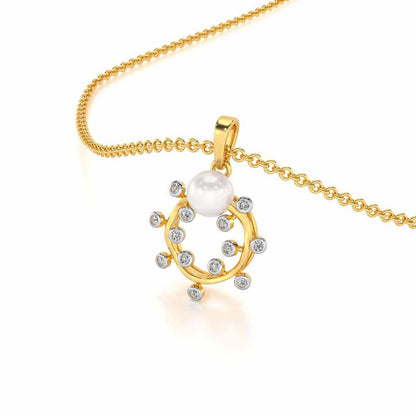 Shinwise Silver Pearl Pendant - Yellow Gold - Image 1