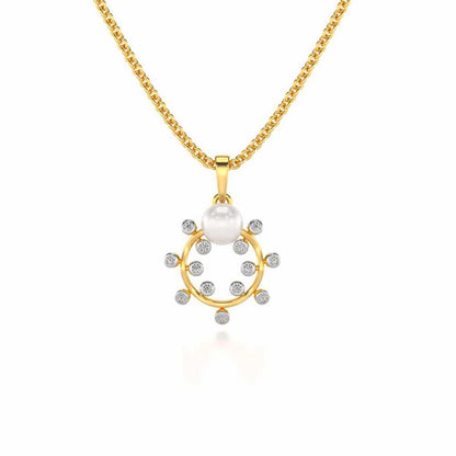 Shinwise Silver Pearl Pendant - Yellow Gold - Image 2