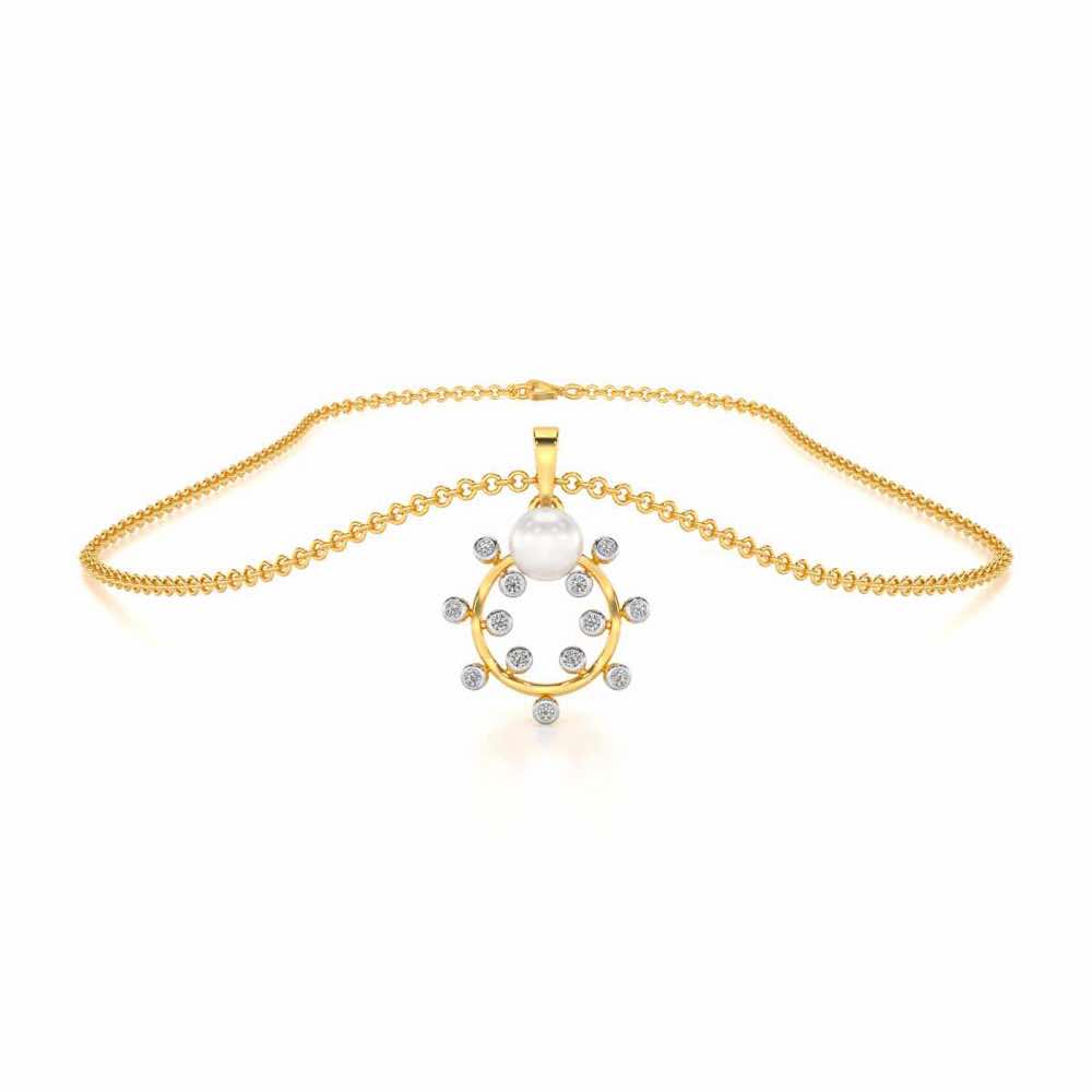 Shinwise Silver Pearl Pendant - Yellow Gold - Image 3