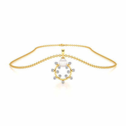 Shinwise Silver Pearl Pendant - Yellow Gold - Image 3