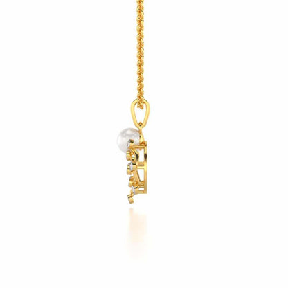 Shinwise Silver Pearl Pendant - Yellow Gold - Image 4