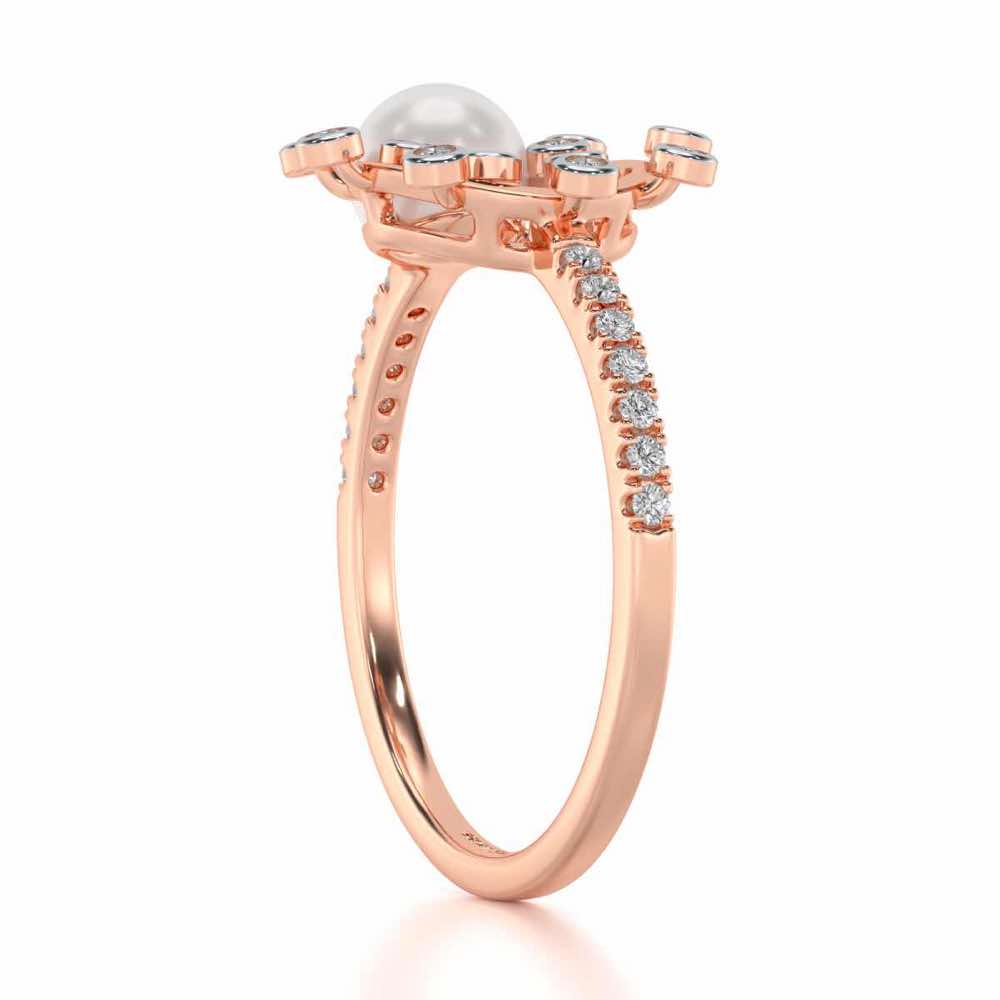 Shinwise Silver Pearl Ring - Rose Gold - Image 3