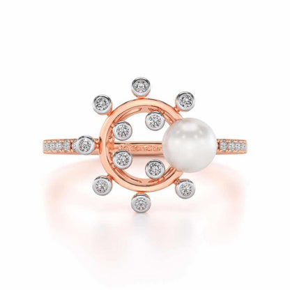 Shinwise Silver Pearl Ring - Rose Gold - Image 4