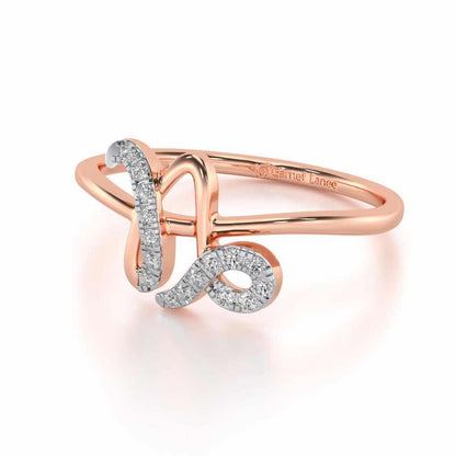 Shiny Capricorn Silver Ring - Rose Gold - Image 2