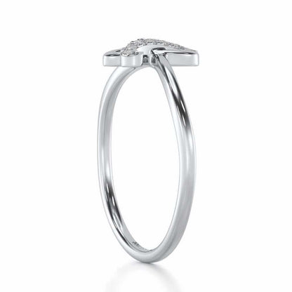Shiny Capricorn Silver Ring - White Gold - Image 3