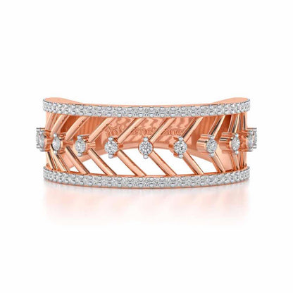 Shiny Direct Silver Band Ring - Rose Gold - Image 4