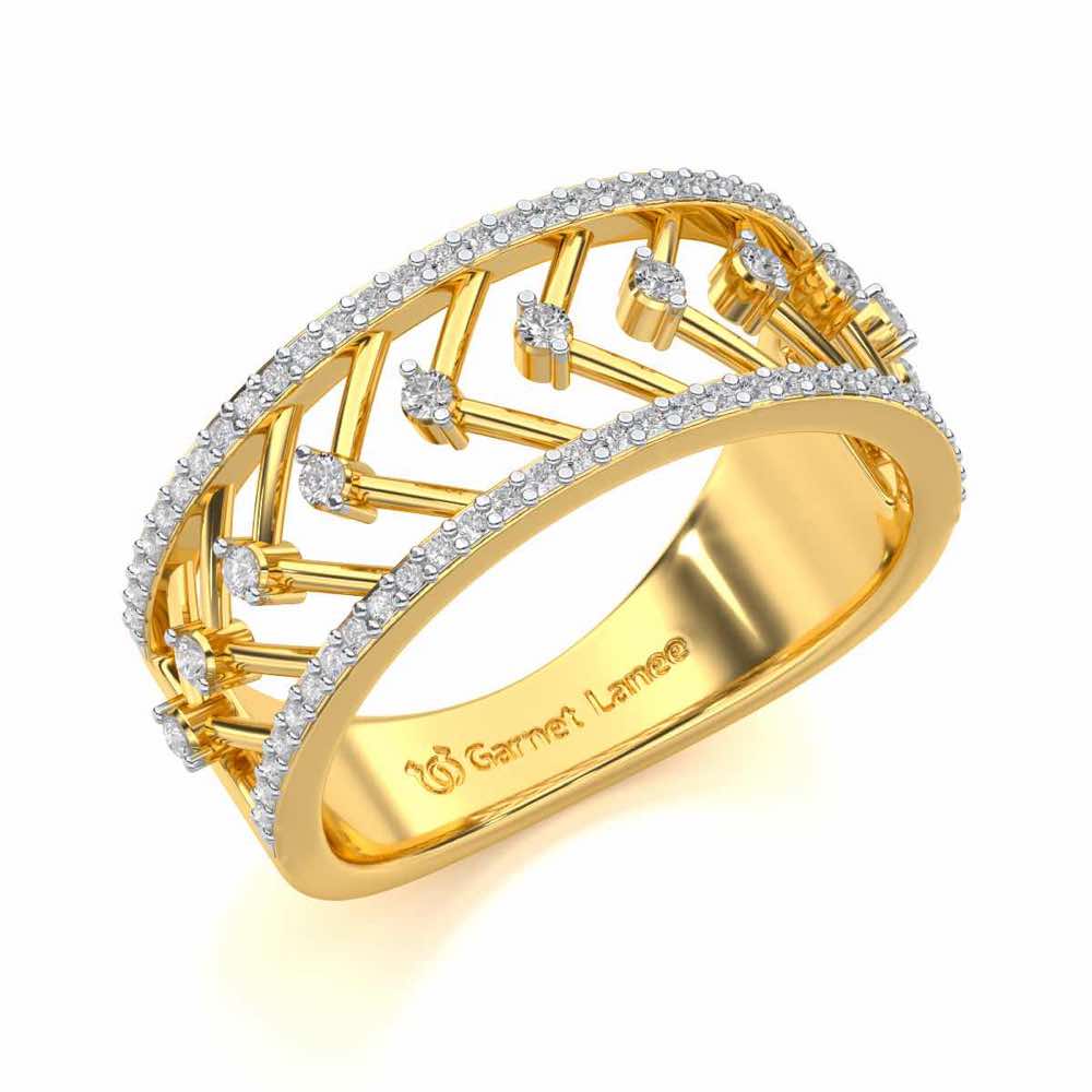 Shiny Direct Silver Band Ring - Yellow Gold - Image 1