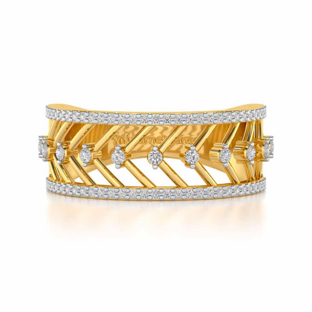 Shiny Direct Silver Band Ring - Yellow Gold - Image 4