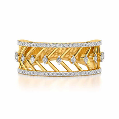 Shiny Direct Silver Band Ring - Yellow Gold - Image 4
