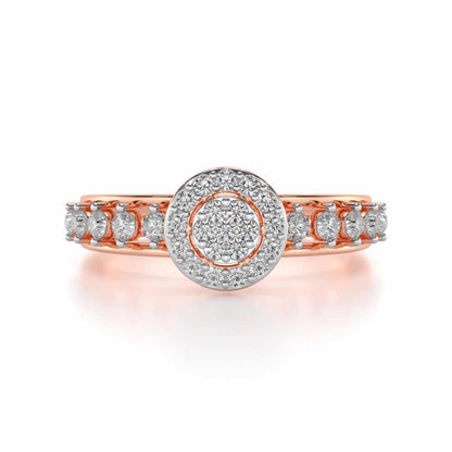Shiny Eye Silver Ring - Rose Gold - Image 4