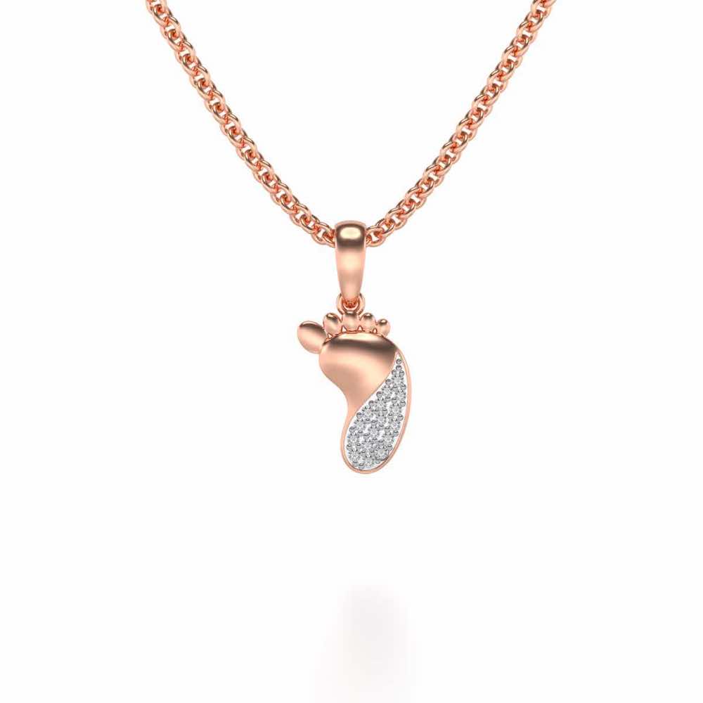 Shiny Foot Silver Pendant