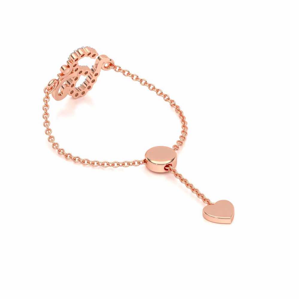 Shiv Adjustable Silver Ring - Rose Gold - Image 3