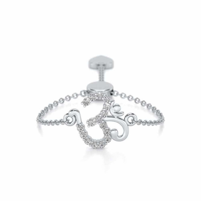 Shiv Adjustable Silver Ring - White Gold - Image 1
