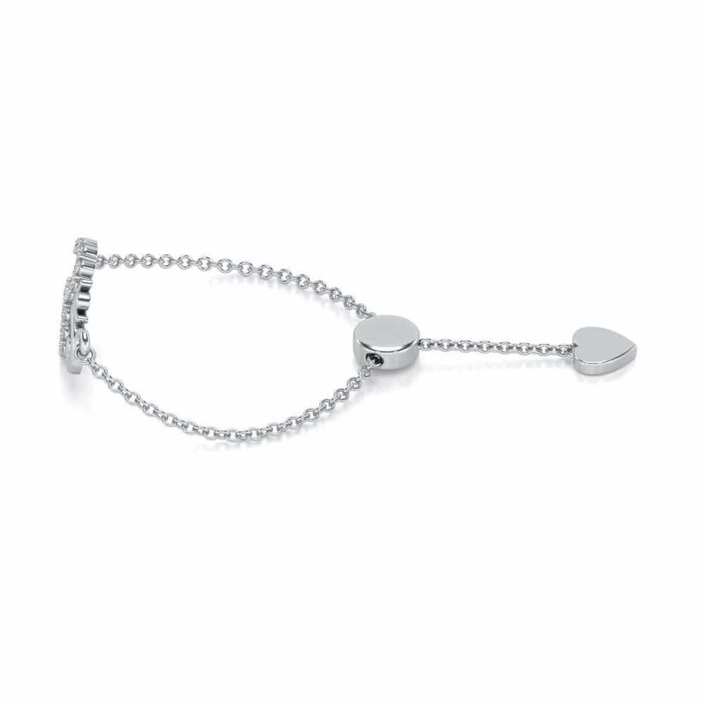 Shiv Adjustable Silver Ring - White Gold - Image 2