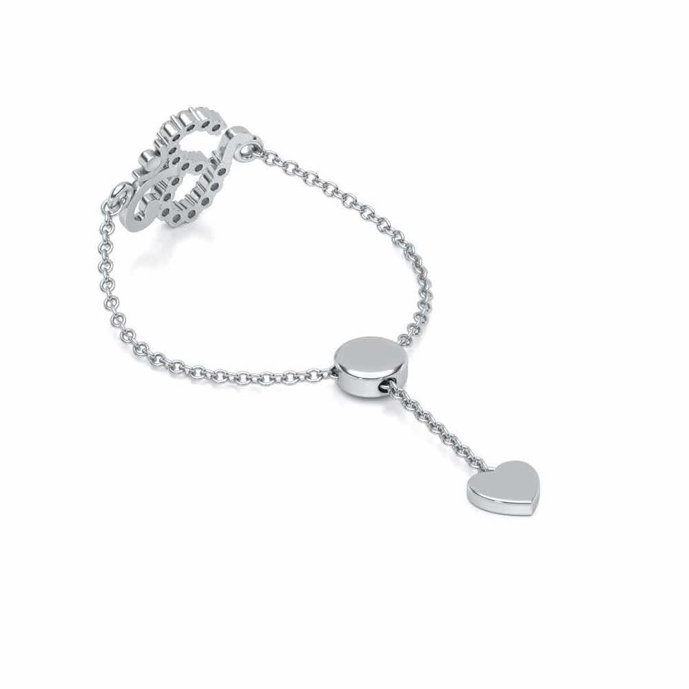 Shiv Adjustable Silver Ring - White Gold - Image 3
