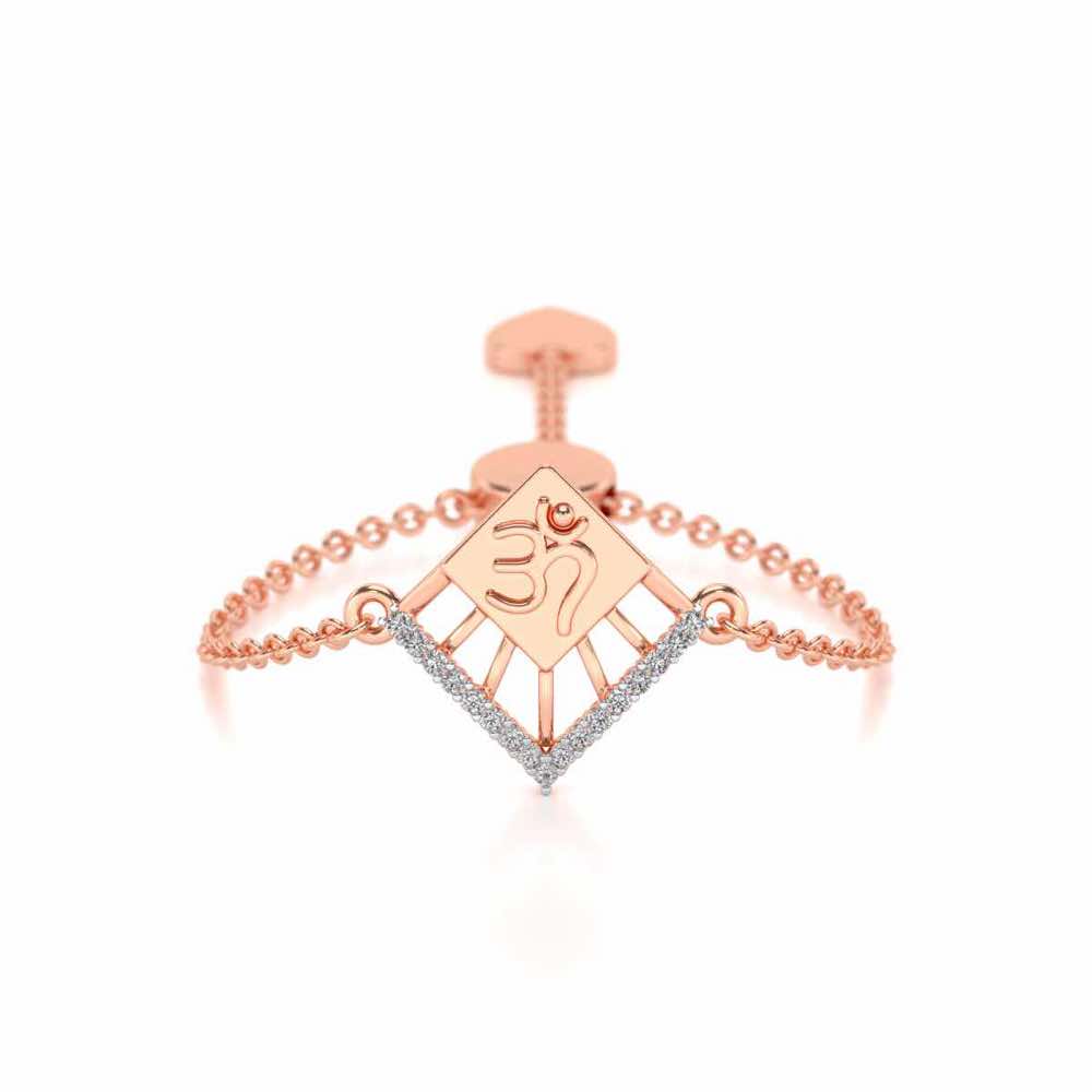 Shiva Crown Adjustable Silver Ring - Rose Gold - Image 1