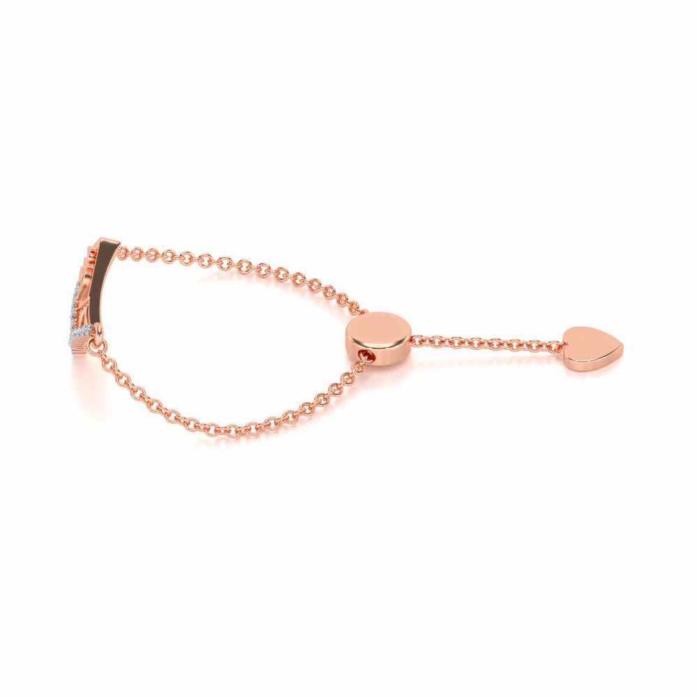 Shiva Crown Adjustable Silver Ring - Rose Gold - Image 2