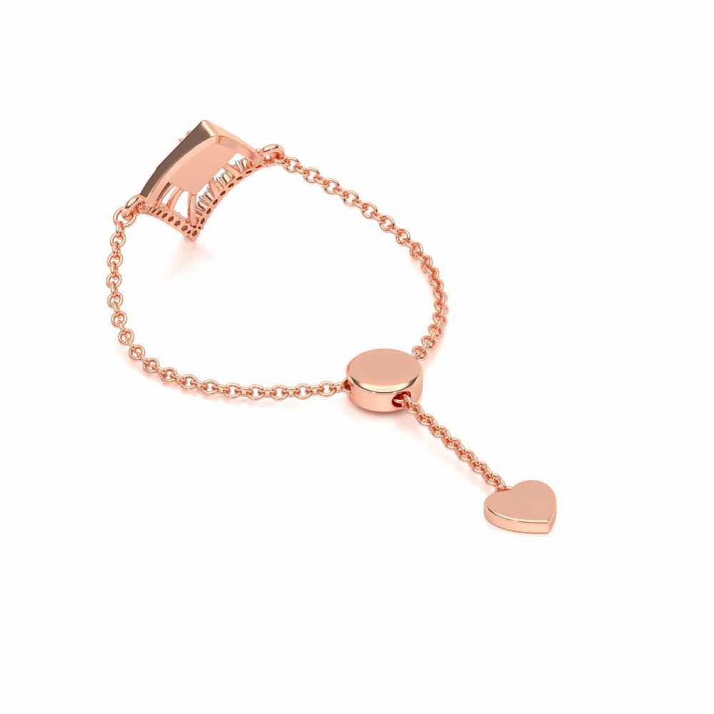 Shiva Crown Adjustable Silver Ring - Rose Gold - Image 3