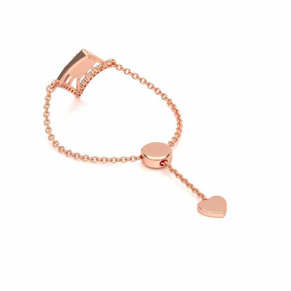 Shiva Crown Adjustable Silver Ring - Rose Gold - Image 3