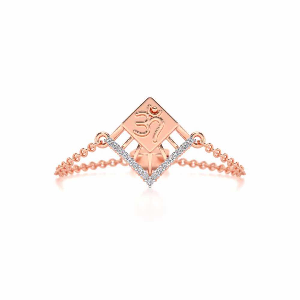 Shiva Crown Adjustable Silver Ring - Rose Gold - Image 4