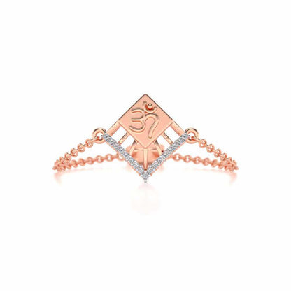 Shiva Crown Adjustable Silver Ring - Rose Gold - Image 4
