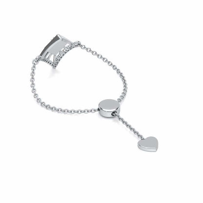 Shiva Crown Adjustable Silver Ring - White Gold - Image 3