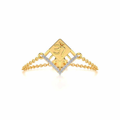 Shiva Crown Adjustable Silver Ring - Yellow Gold - Image 4