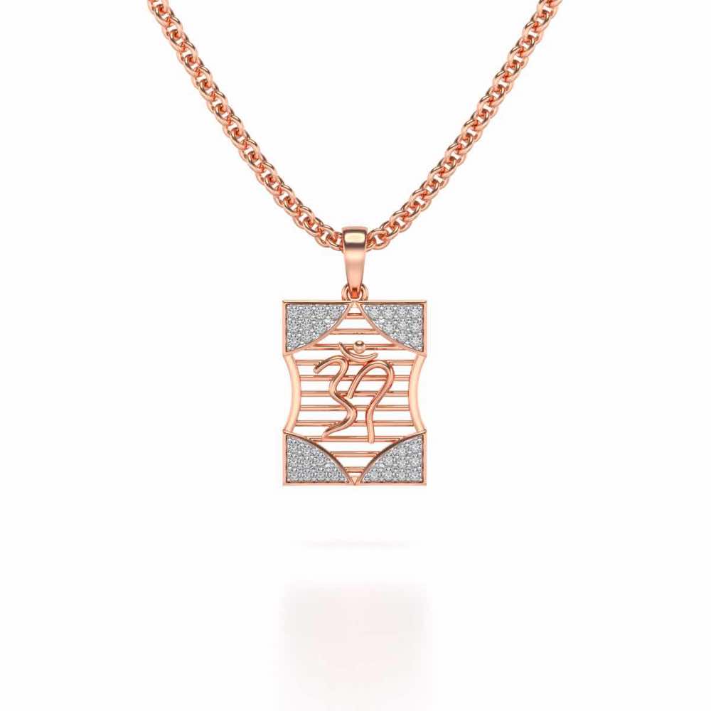 Shivaya Silver Pendant - Rose Gold - Image 1