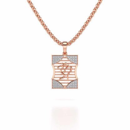 Shivaya Silver Pendant - Rose Gold - Image 1