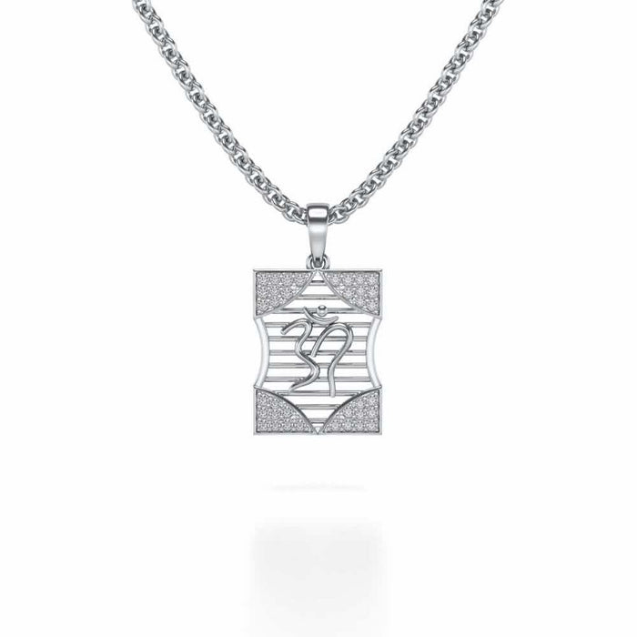 Shivaya Silver Pendant - White Gold - Image 1