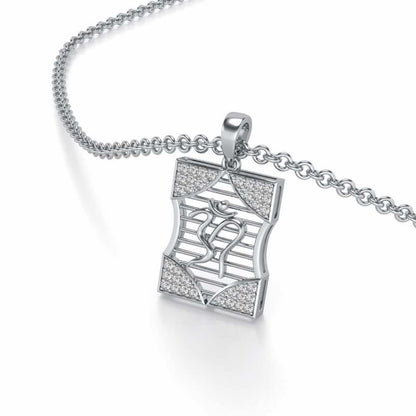 Shivaya Silver Pendant - White Gold - Image 2