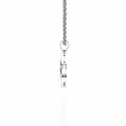 Shivaya Silver Pendant - White Gold - Image 3