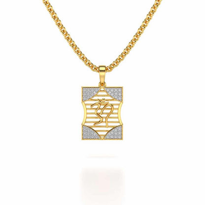 Shivaya Silver Pendant - Yellow Gold - Image 1
