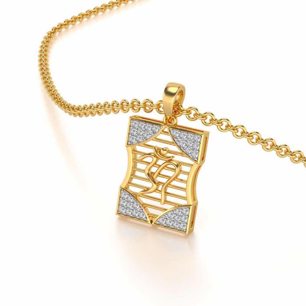 Shivaya Silver Pendant - Yellow Gold - Image 2