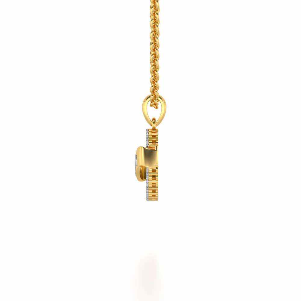Shree-Ram Silver Pendant - Yellow Gold - Image 3