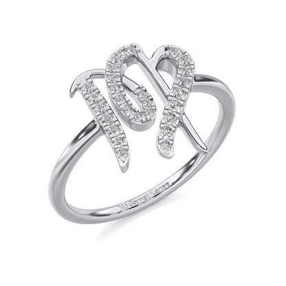Shrewd Scorpio Silver Ring - White Gold - Image 1