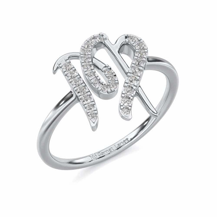Shrewd Scorpio Silver Ring - White Gold - Image 1