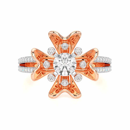 Sigma Bloom Solitaire Ring - Rose Gold - Image 4