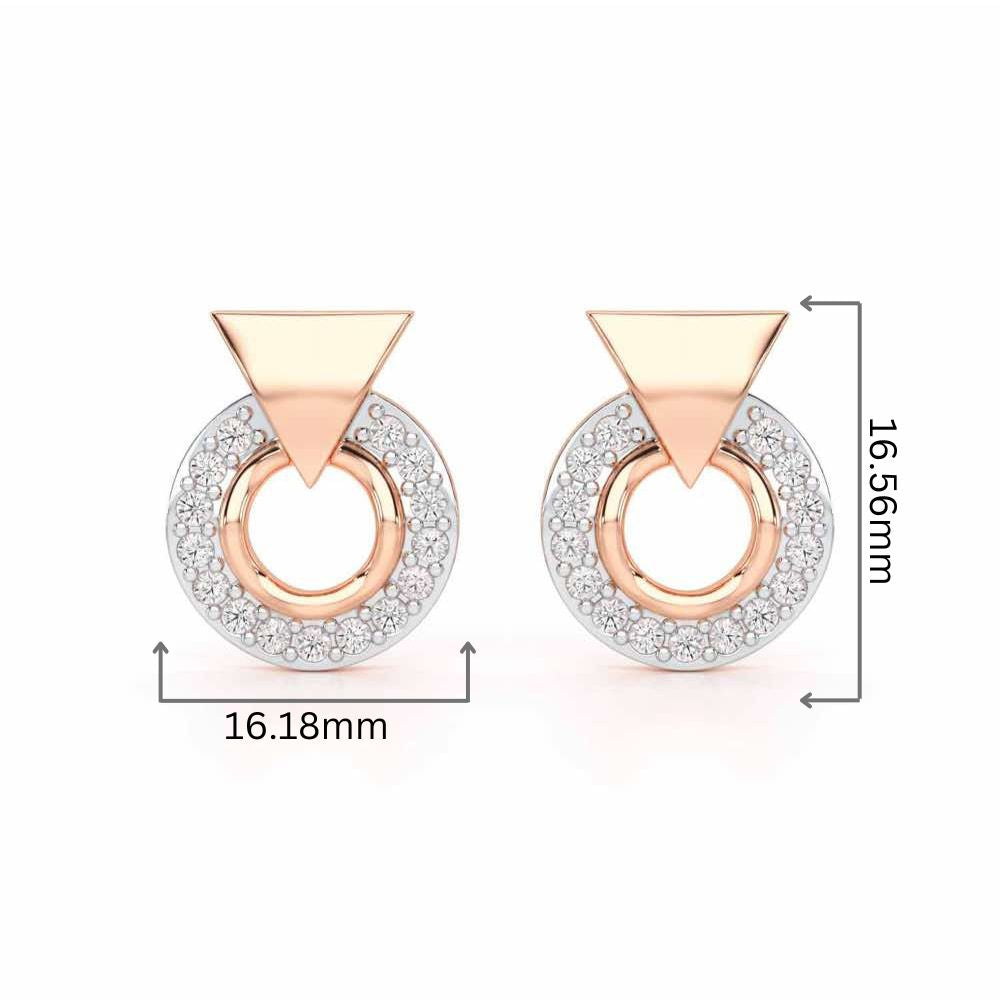 Silk Shimmer Silver Earrings - Rose Gold - Image 2