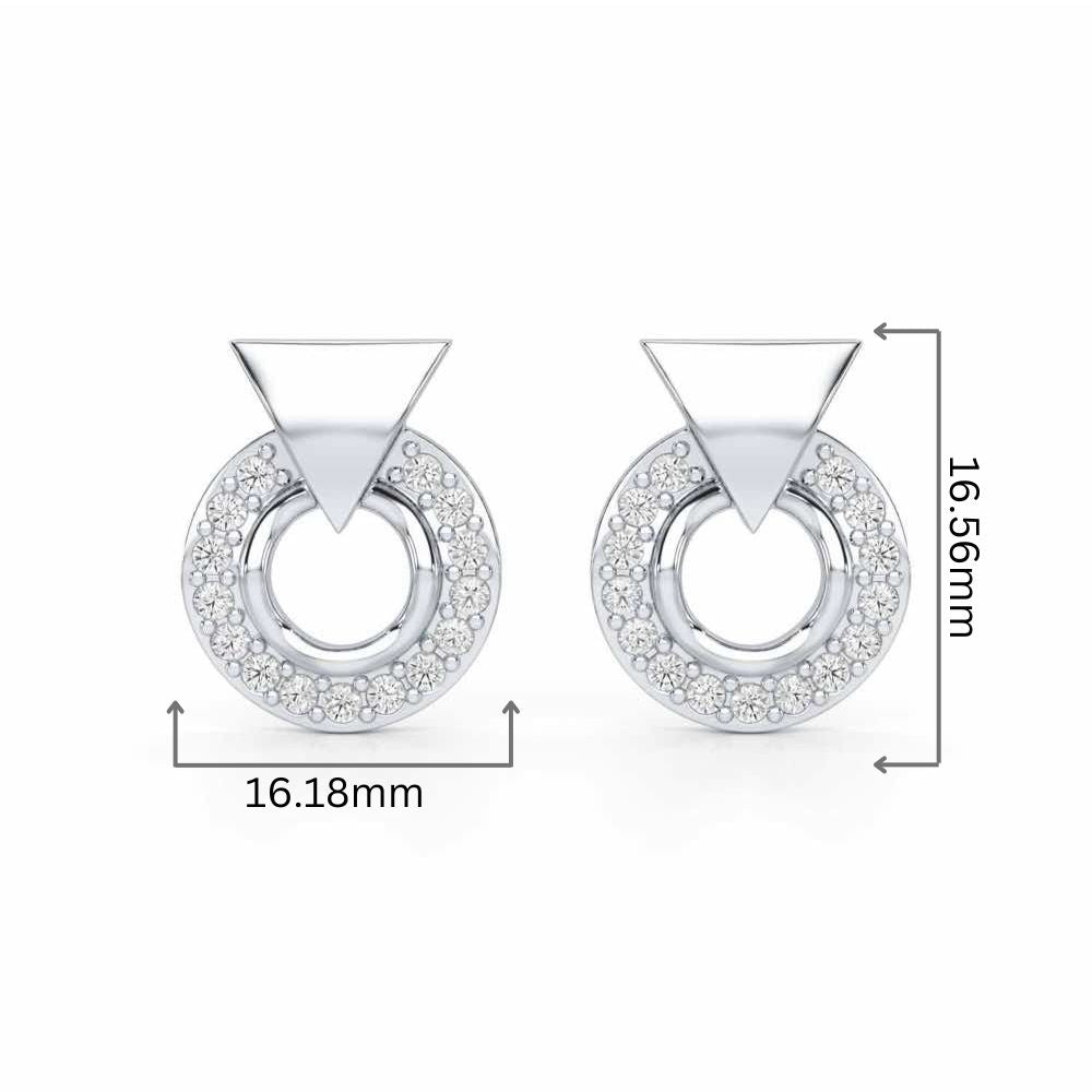 Silk Shimmer Silver Earrings - White Gold - Image 2
