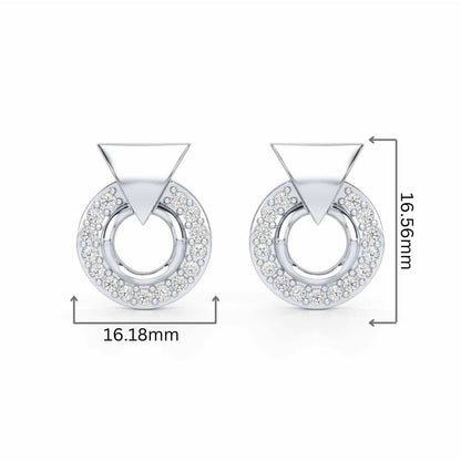 Silk Shimmer Silver Earrings - White Gold - Image 2