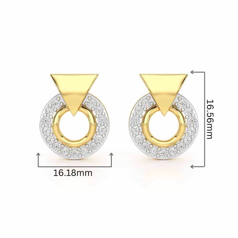 Silk Shimmer Silver Earrings - Yellow Gold - Image 2