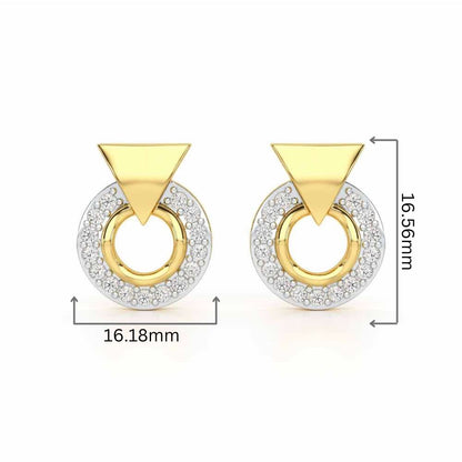 Silk Shimmer Silver Earrings - Yellow Gold - Image 2
