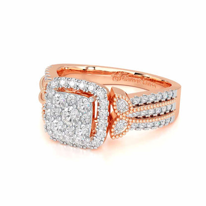 Silk Spark Silver Ring - Rose Gold - Image 2