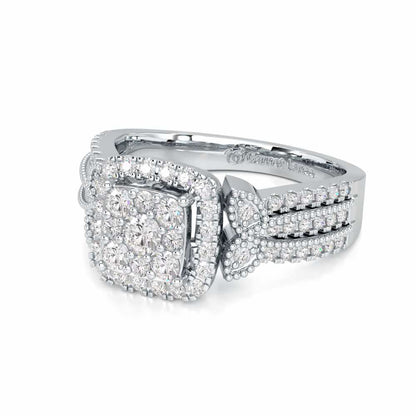 Silk Spark Silver Ring - White Gold - Image 2